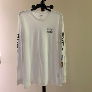 RVCA White Long Sleeve Tee